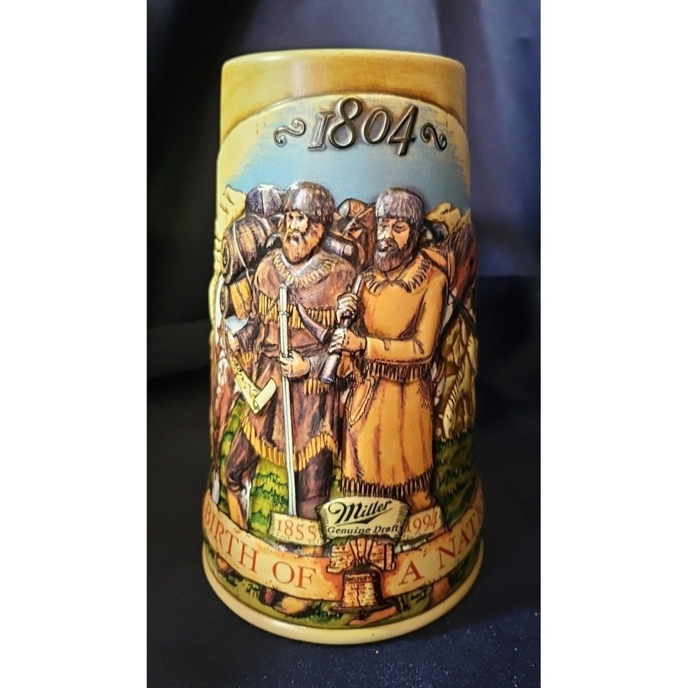 Miller Genuine Draft Birth of a Nation Beer Stein Lewis & Clark Expedition 1804